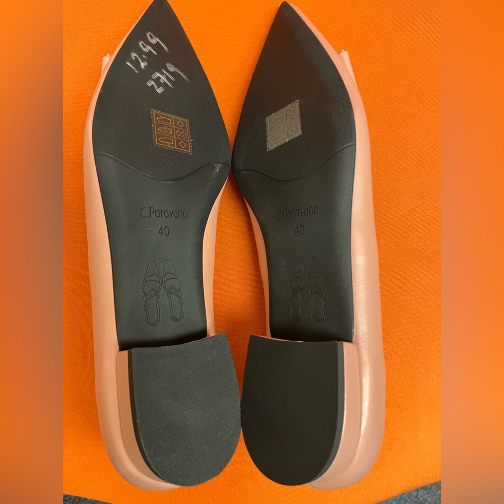 C.Paravano C Buckle Pointed Toe Flats (Aida). Size 40 - Picture 6 of 6